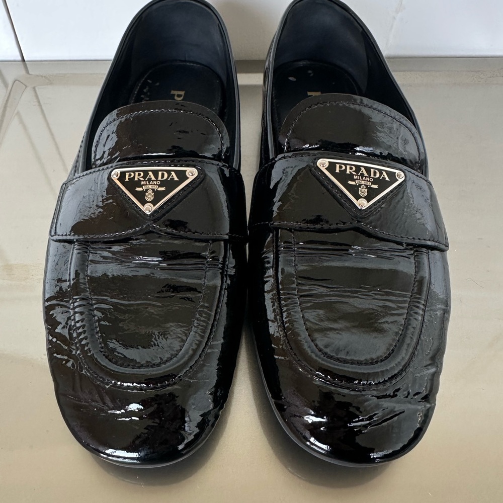 Prada Women's Black Patent Loafers